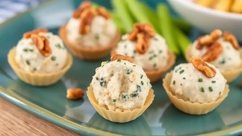Blue Cheese & Walnut Cheeseball Bites